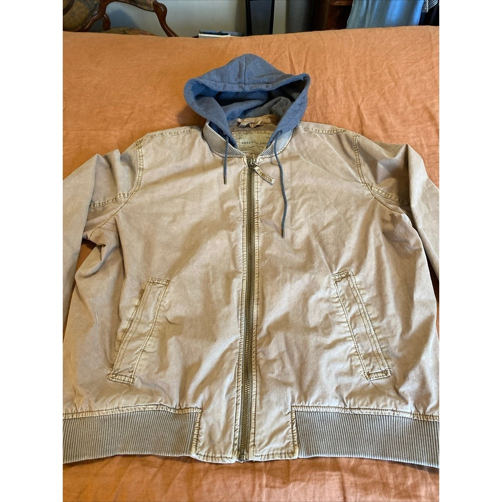 American Eagle Jacket Workwear XXL Distressed Y2K Barn Hooded Grunge sku51